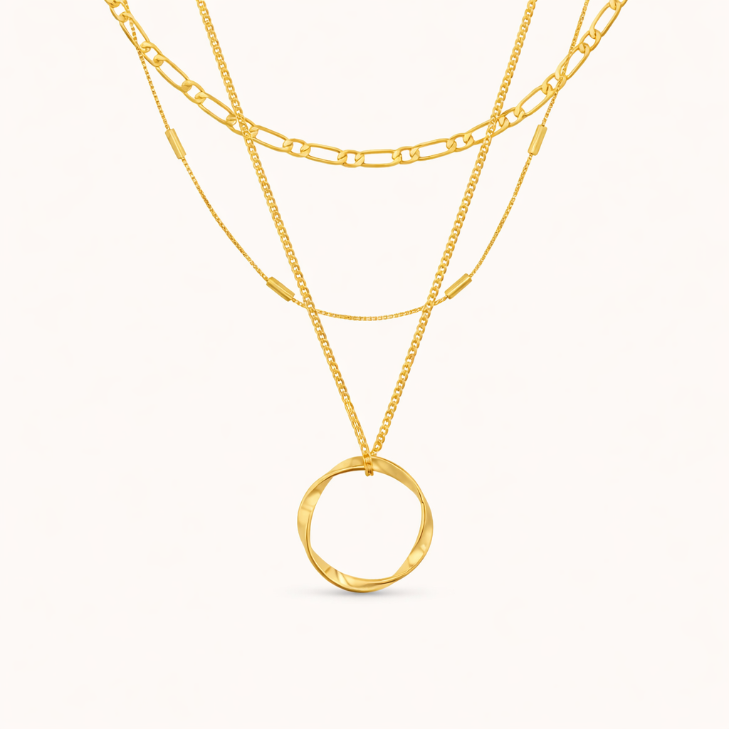 Collier Trois Rangs Cercle Ouvert Orelia