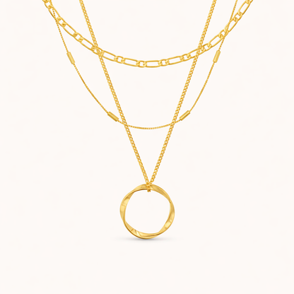 Collier Trois Rangs Cercle Ouvert Orelia