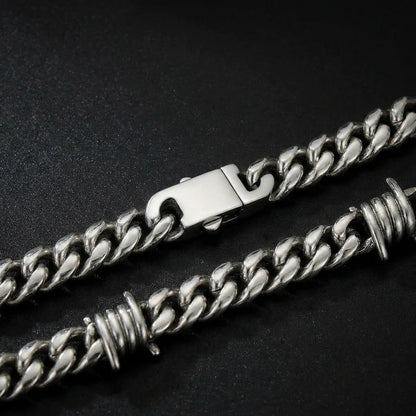 Collier Cubaine Hiphop Barbelés