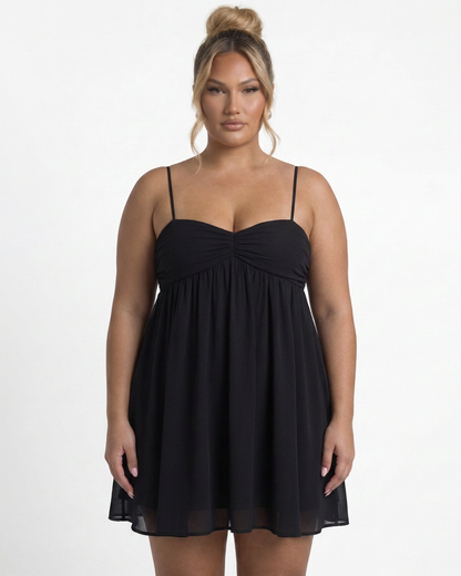 Yelena - Robe Mini Babydoll Flottante
