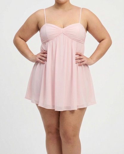 Yelena - Robe Mini Babydoll Flottante