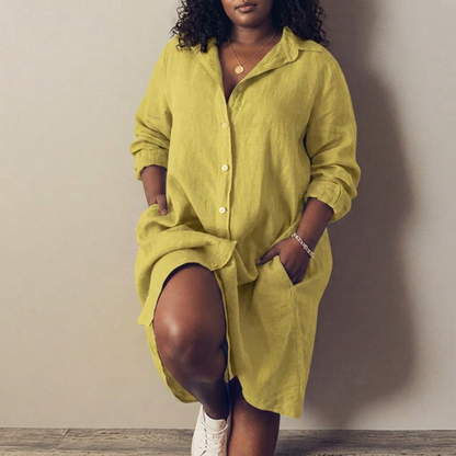 Nielle┃ robe midi en coton et lin