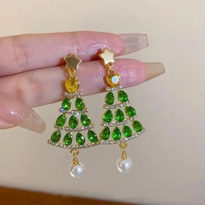 Boucles d'oreilles sapin de Noël