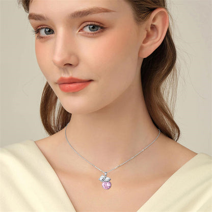 Collier Ours Cristal Argent Sterling Élégant