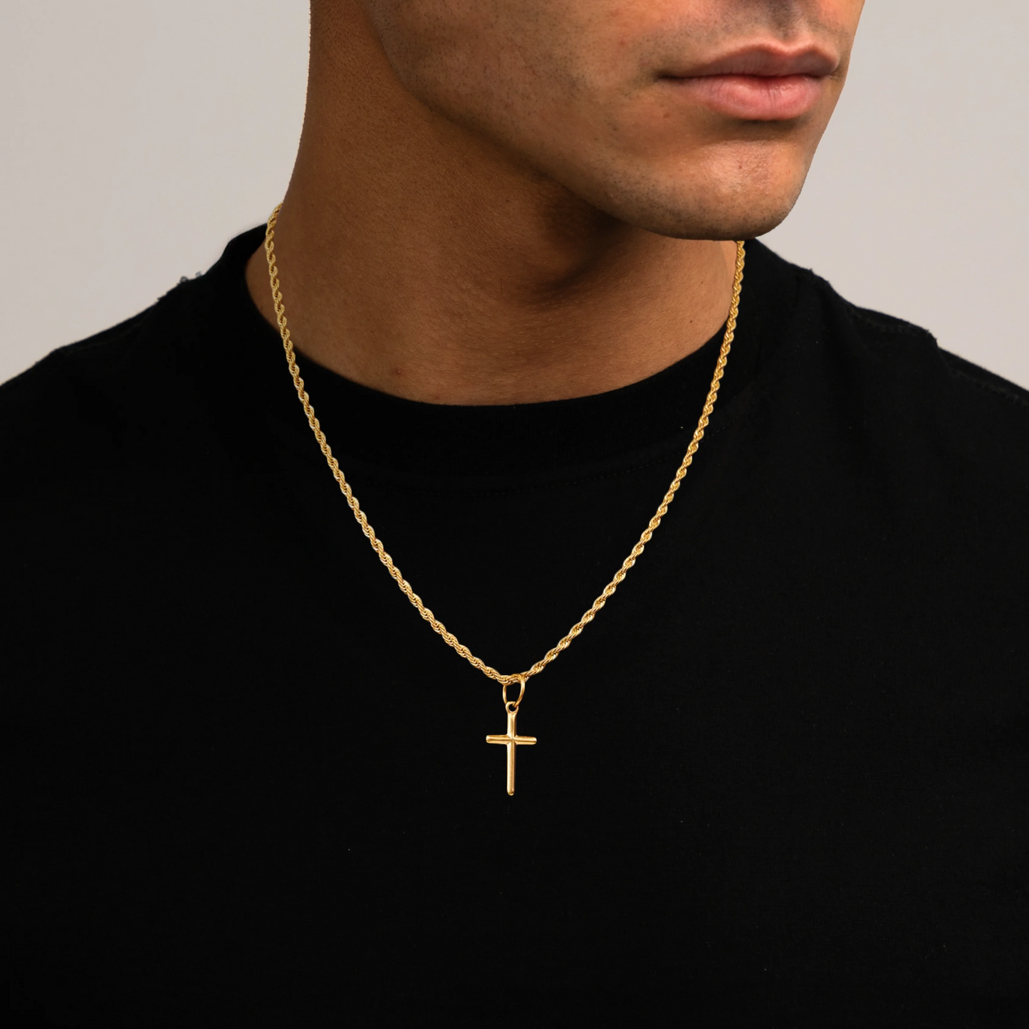 Pendentif Croix en Or et Argent