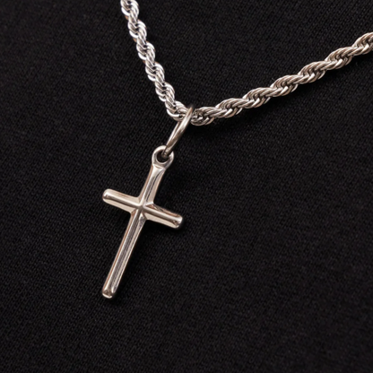 Pendentif Croix en Or et Argent