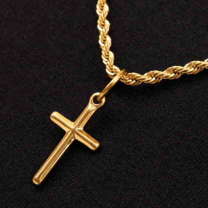 Pendentif Croix en Or et Argent