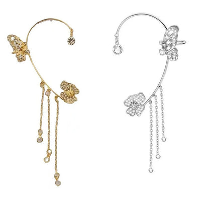 Boucles d’oreilles papillon à franges