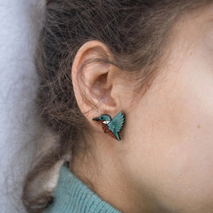 Boucles d'Oreilles Kingfisher Élégantes