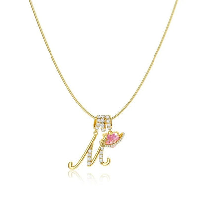 Collier Initiales Trois Rangées Personnalisé