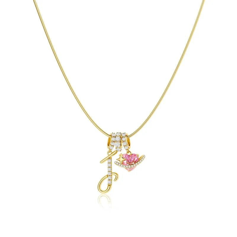 Collier Initiales Trois Rangées Personnalisé