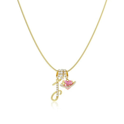 Collier Initiales Trois Rangées Personnalisé