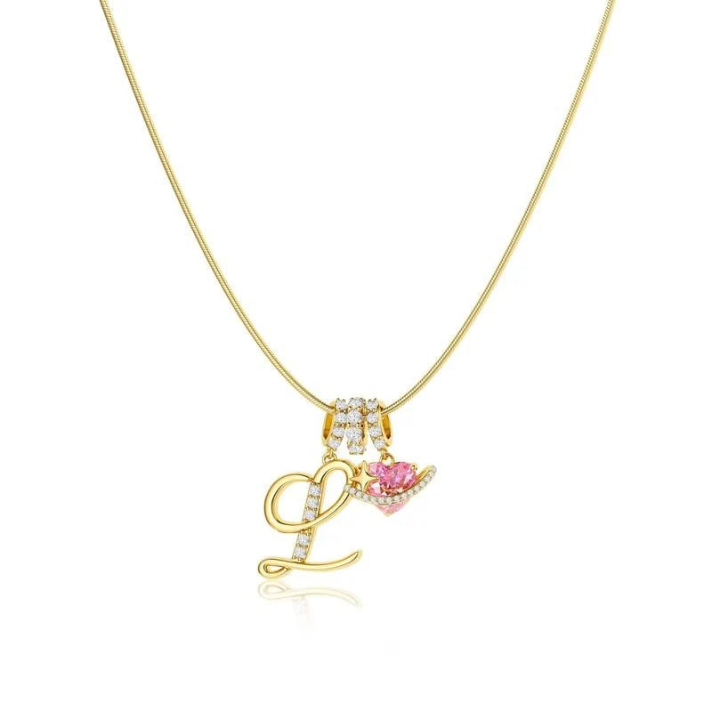 Collier Initiales Trois Rangées Personnalisé