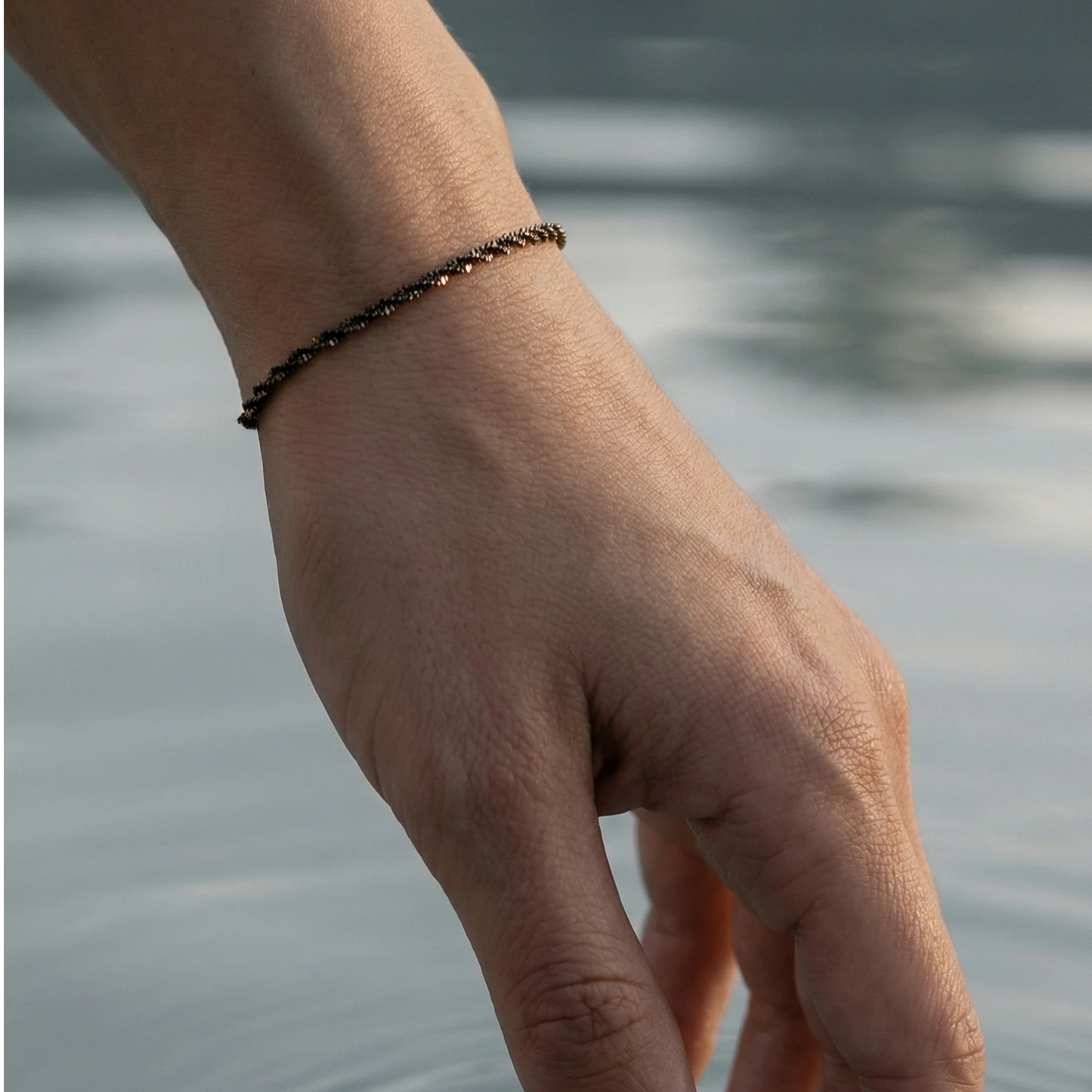 Bracelet Chaîne Fine Texturée