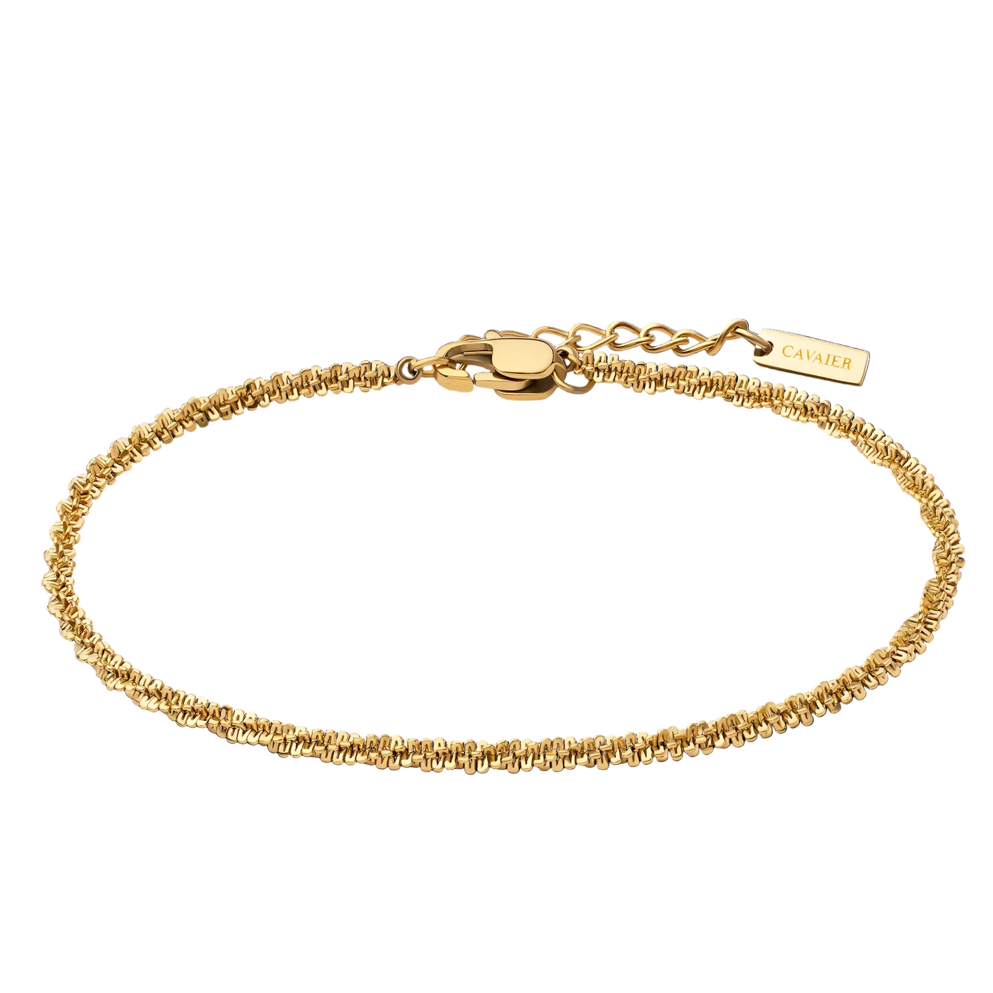 Bracelet Chaîne Fine Texturée