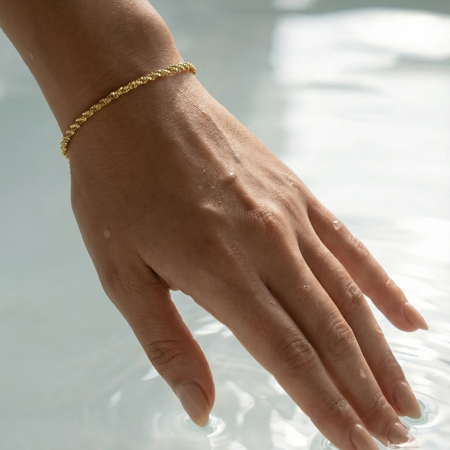 Bracelet Chaîne Fine Texturée
