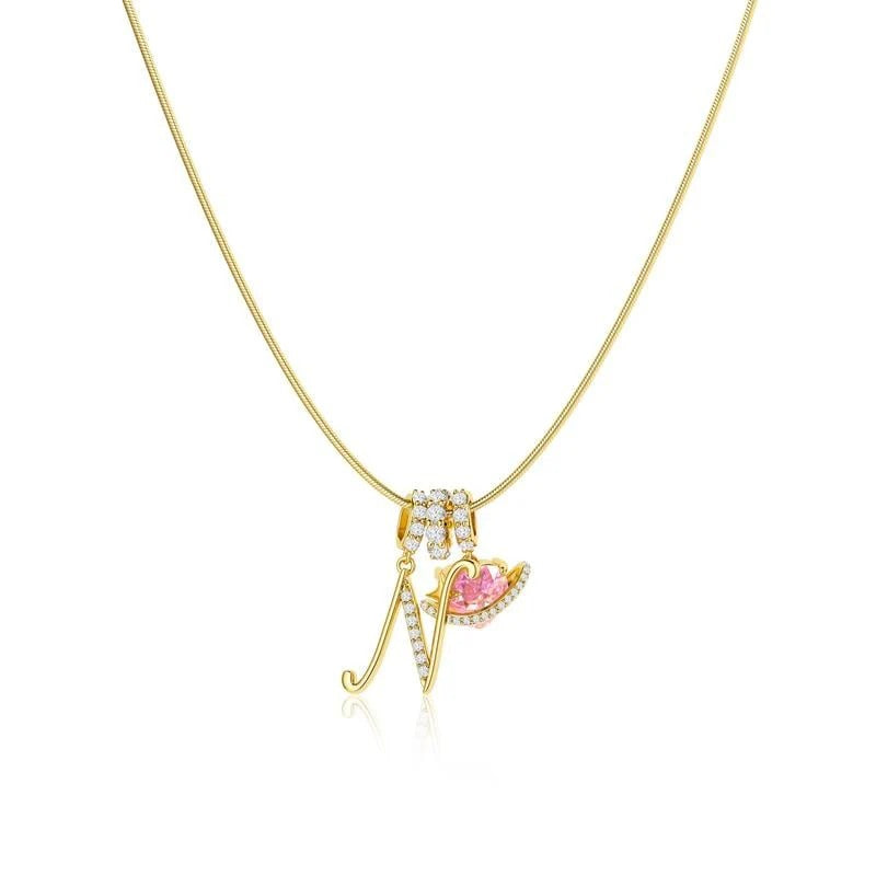 Collier Initiales Trois Rangées Personnalisé