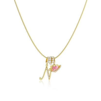 Collier Initiales Trois Rangées Personnalisé