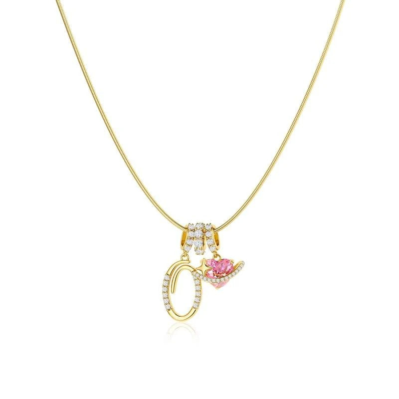 Collier Initiales Trois Rangées Personnalisé