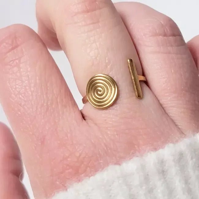 Bague Spirale Ajustable Élégante