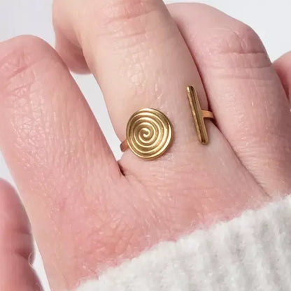 Bague Spirale Ajustable Élégante