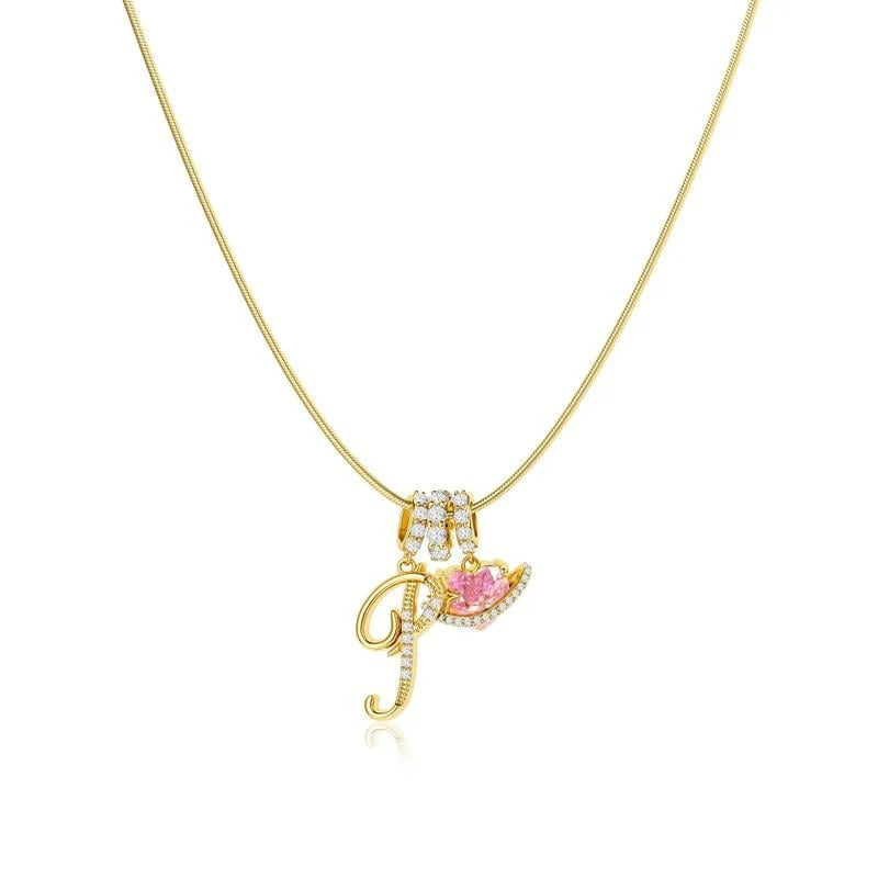 Collier Initiales Trois Rangées Personnalisé