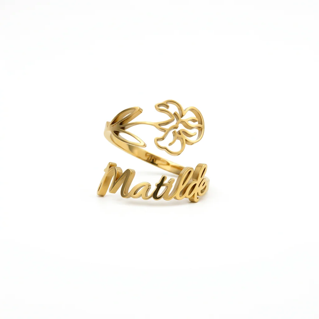 Bague Fleur Personnalisée