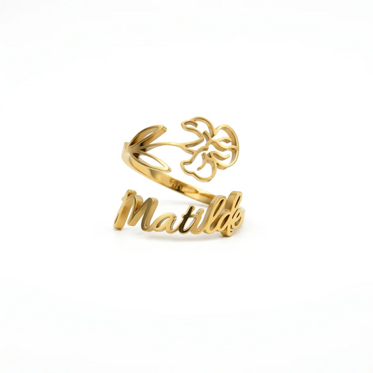 Bague Fleur Personnalisée