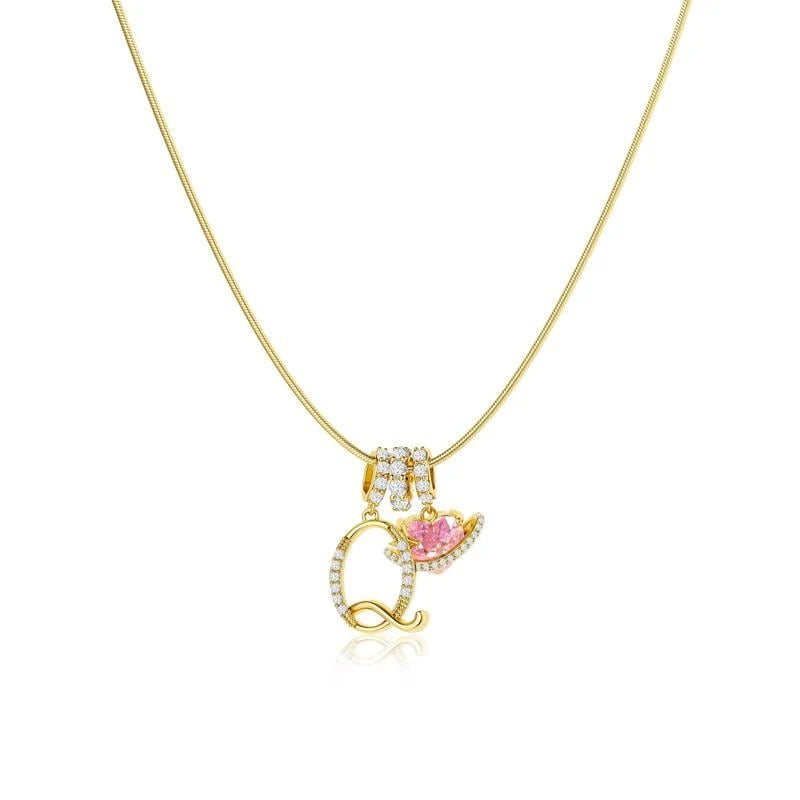 Collier Initiales Trois Rangées Personnalisé