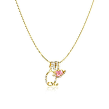 Collier Initiales Trois Rangées Personnalisé