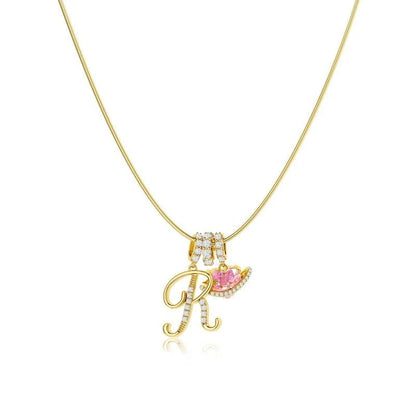 Collier Initiales Trois Rangées Personnalisé