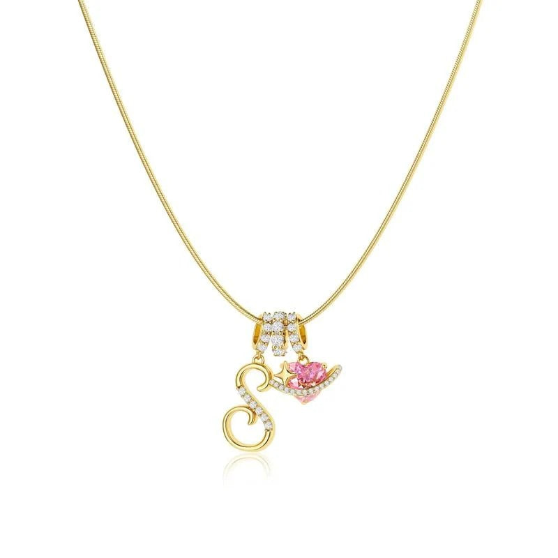 Collier Initiales Trois Rangées Personnalisé