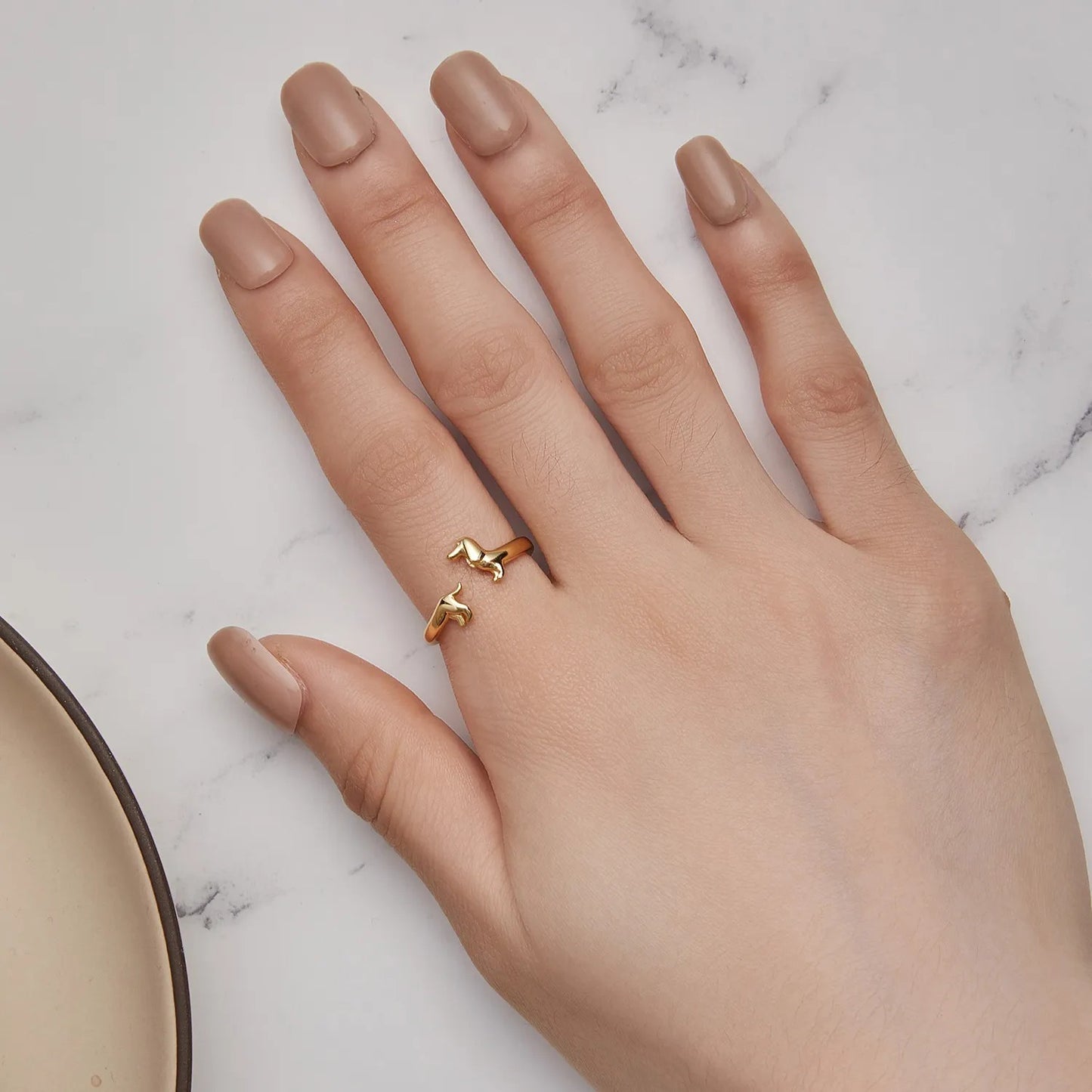 Bague délicate pour teckel