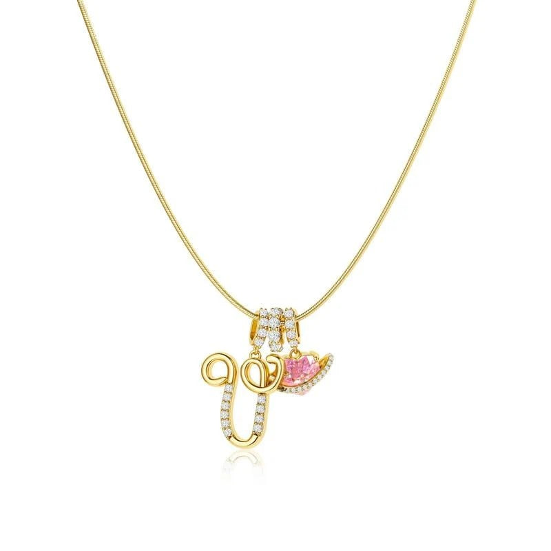 Collier Initiales Trois Rangées Personnalisé