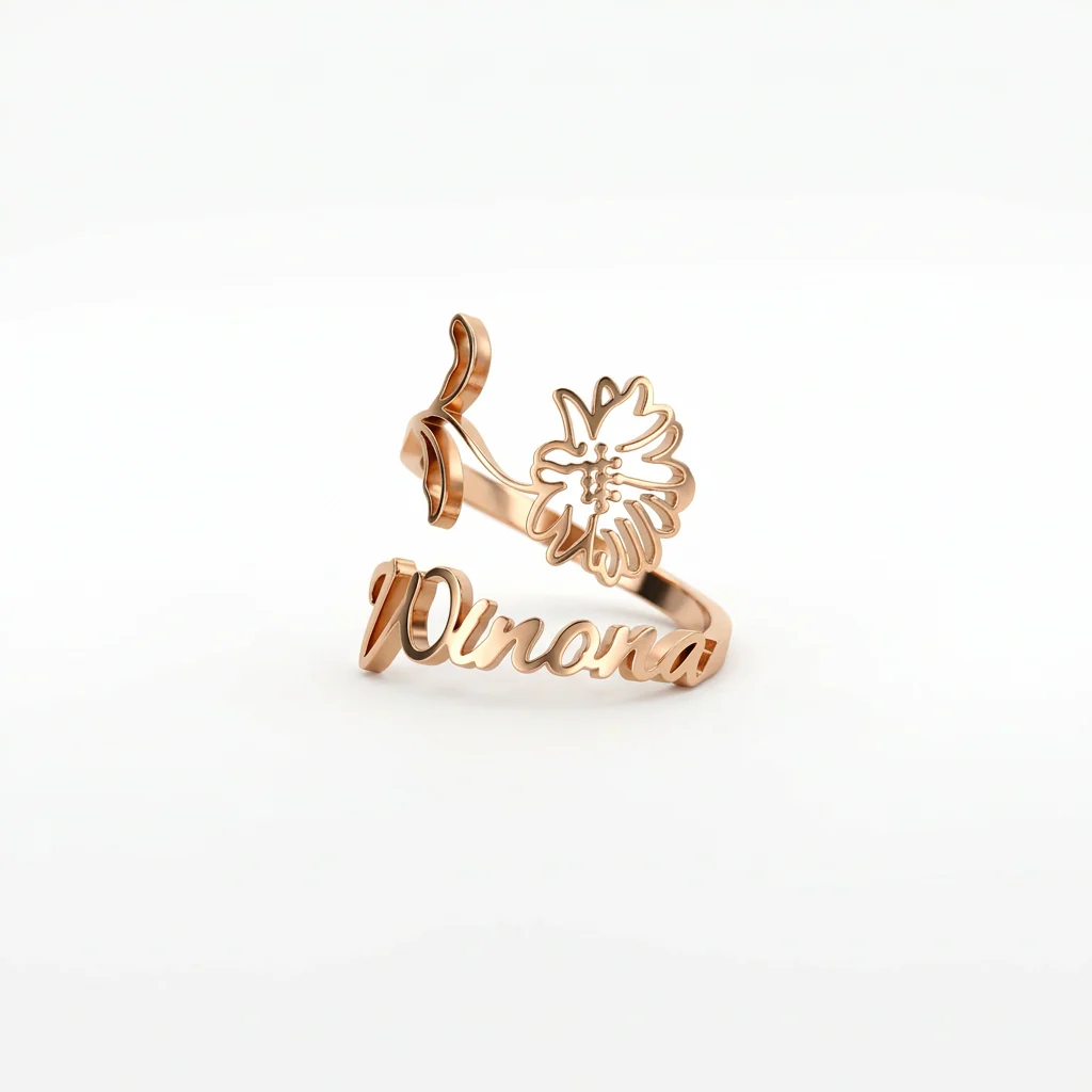 Bague Fleur Personnalisée