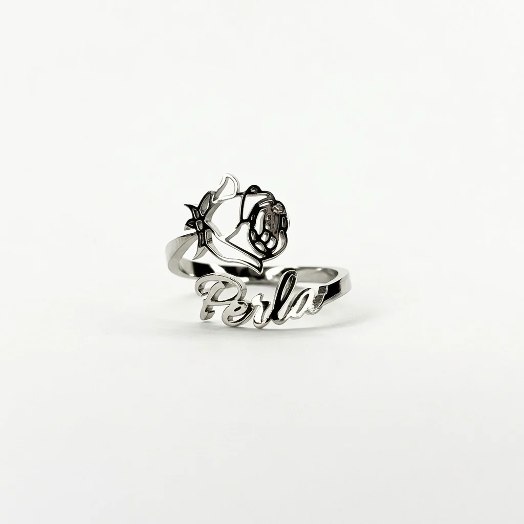 Bague Fleur Personnalisée