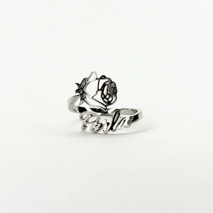 Bague Fleur Personnalisée