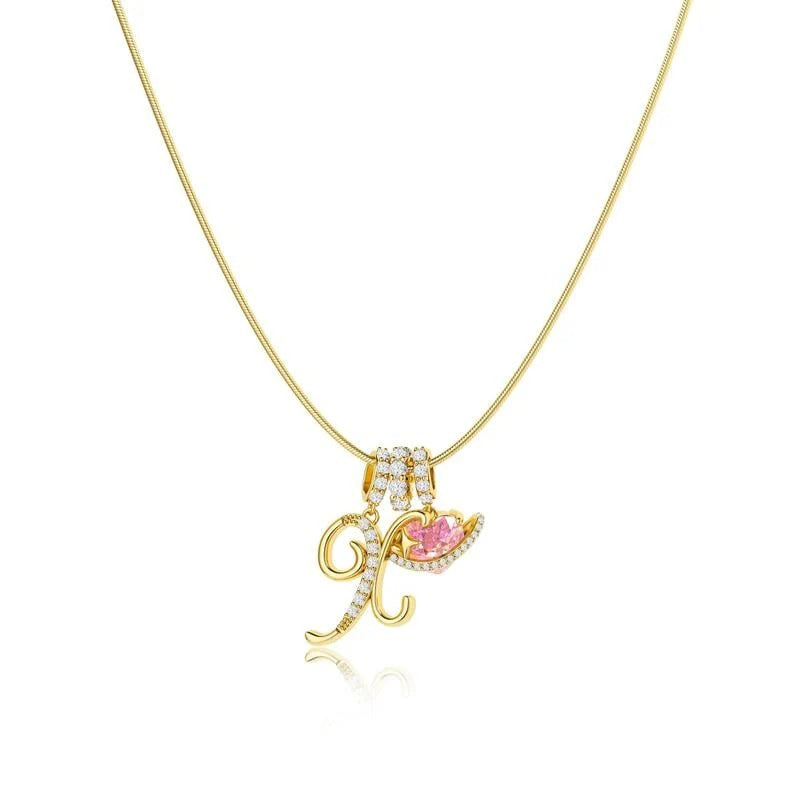 Collier Initiales Trois Rangées Personnalisé