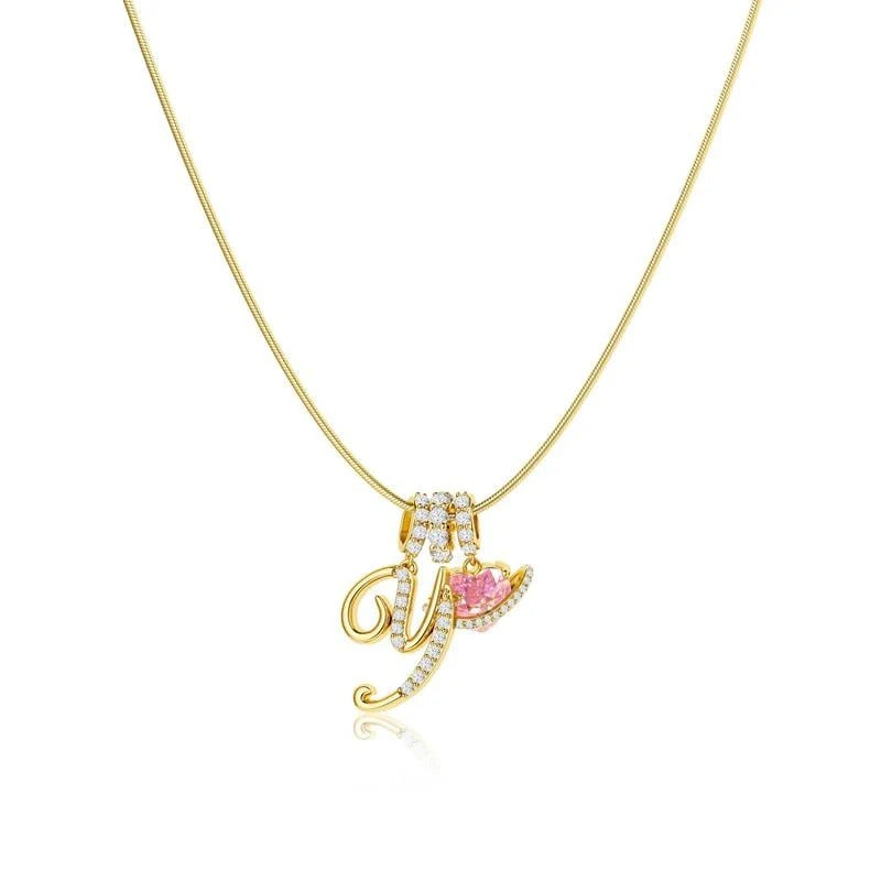 Collier Initiales Trois Rangées Personnalisé