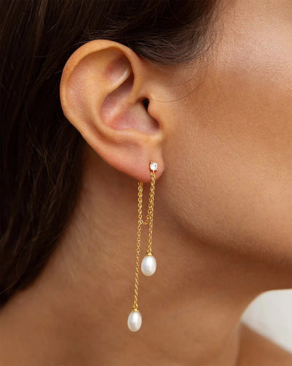 Boucles Perle Lien Délicat