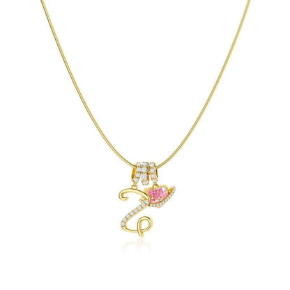 Collier Initiales Trois Rangées Personnalisé