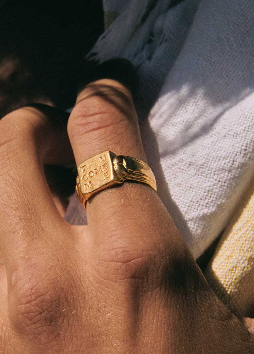 Bague inscription Tu Come Me
