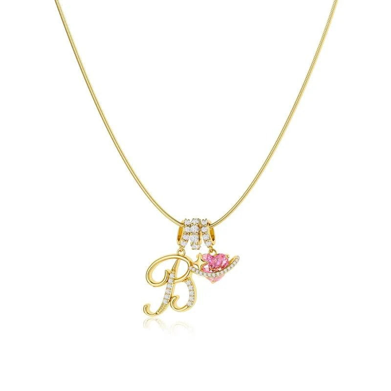 Collier Initiales Trois Rangées Personnalisé