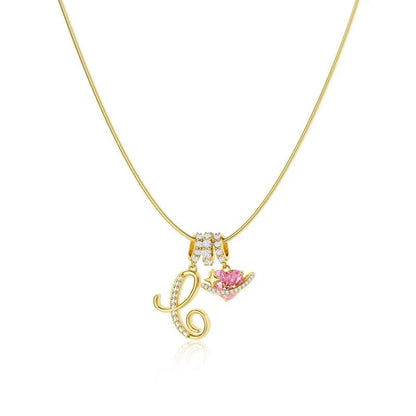 Collier Initiales Trois Rangées Personnalisé