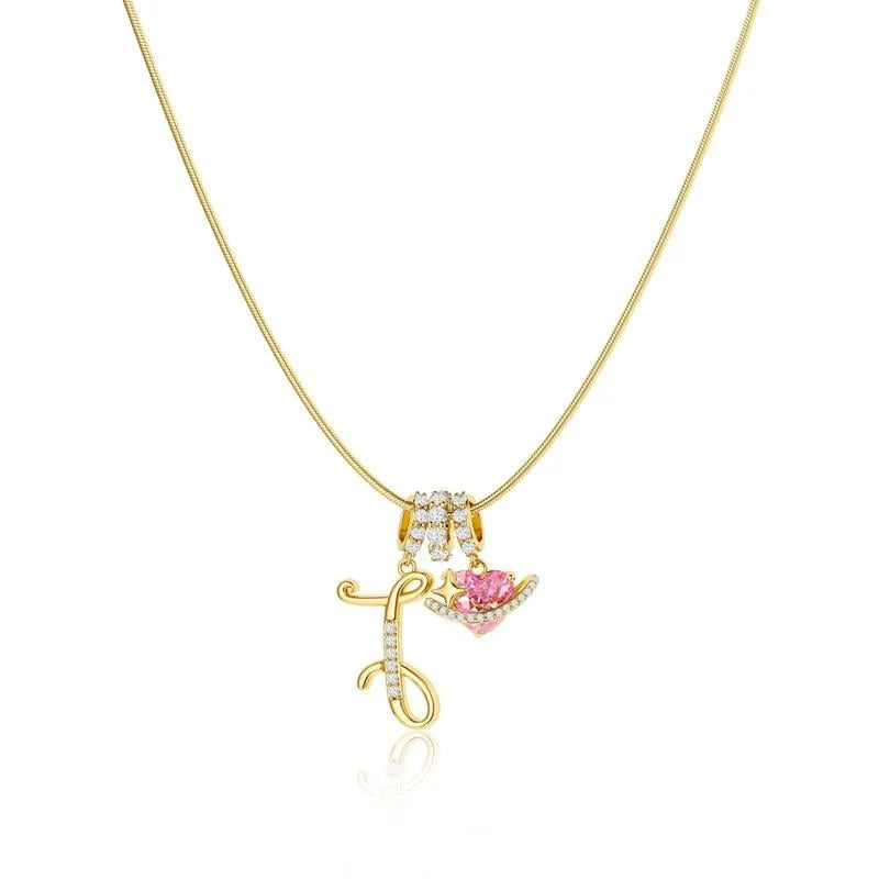 Collier Initiales Trois Rangées Personnalisé