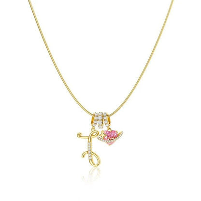 Collier Initiales Trois Rangées Personnalisé