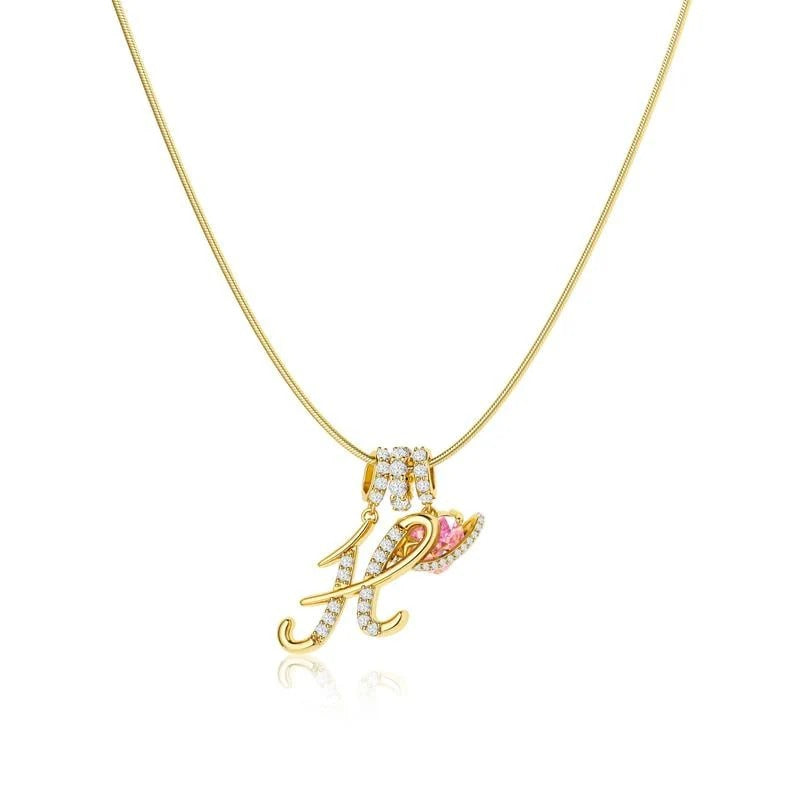 Collier Initiales Trois Rangées Personnalisé