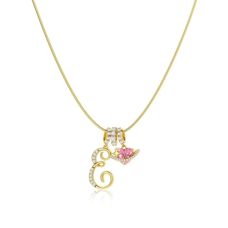 Collier Initiales Trois Rangées Personnalisé