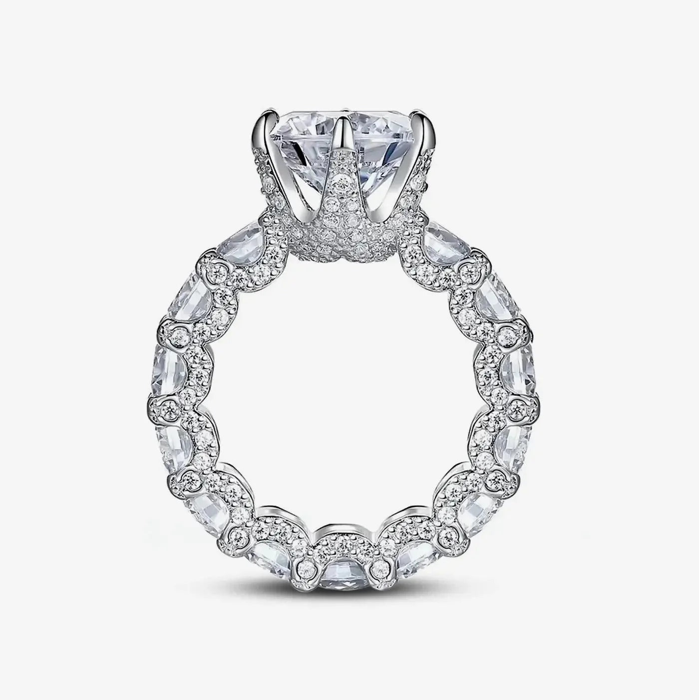 Bague Double Halo Lumineuse