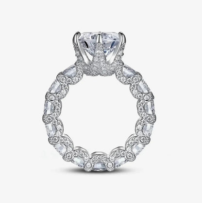 Bague Double Halo Lumineuse